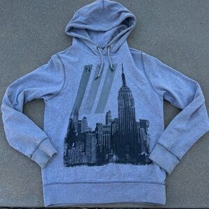 Brooklyn NYC Gray Graphic Hoodie Size Small